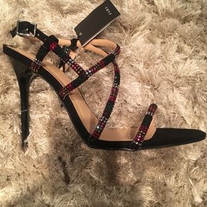 ZARA Black Strappy Heels